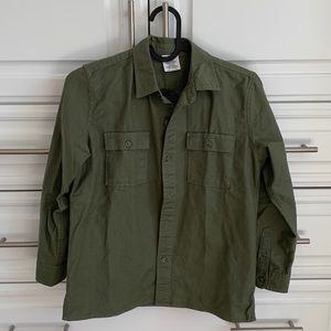 GAP Boys green overshirt Sz M